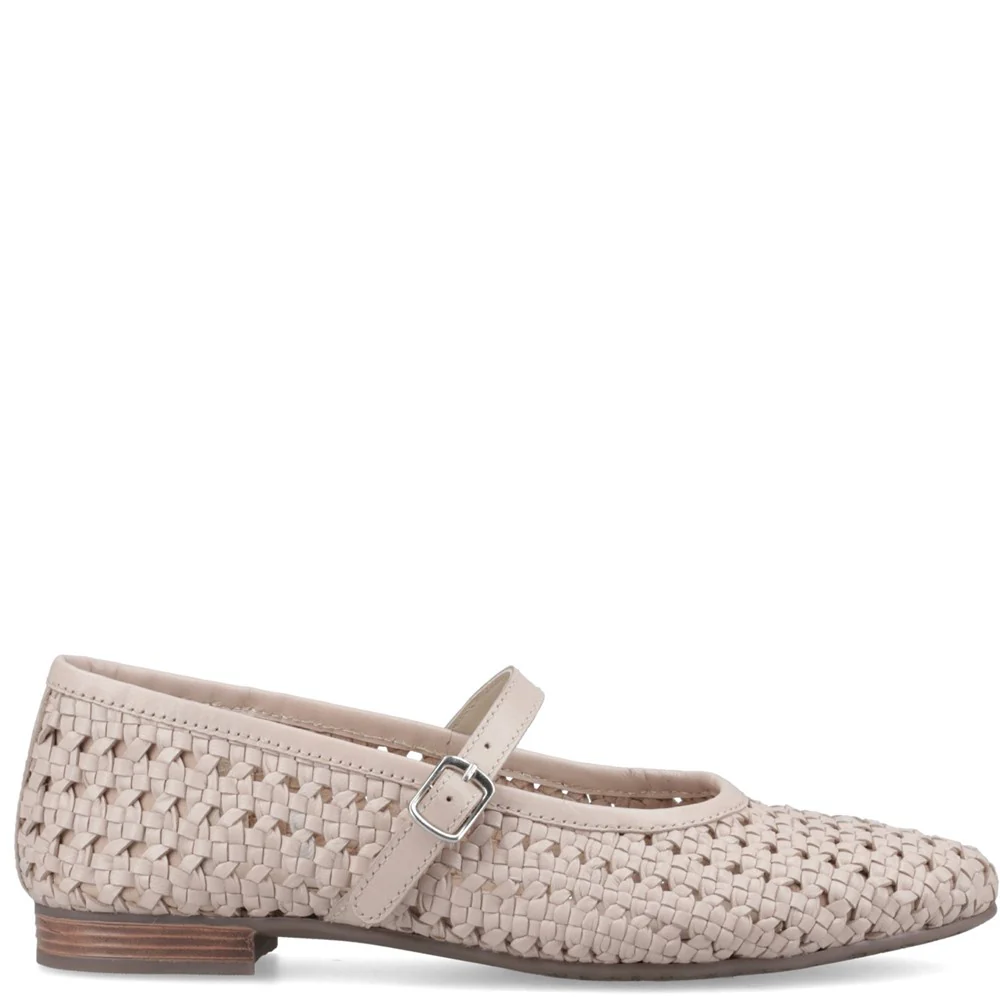 Cream Delaney Woven Mary Jane Shoes - Image 6