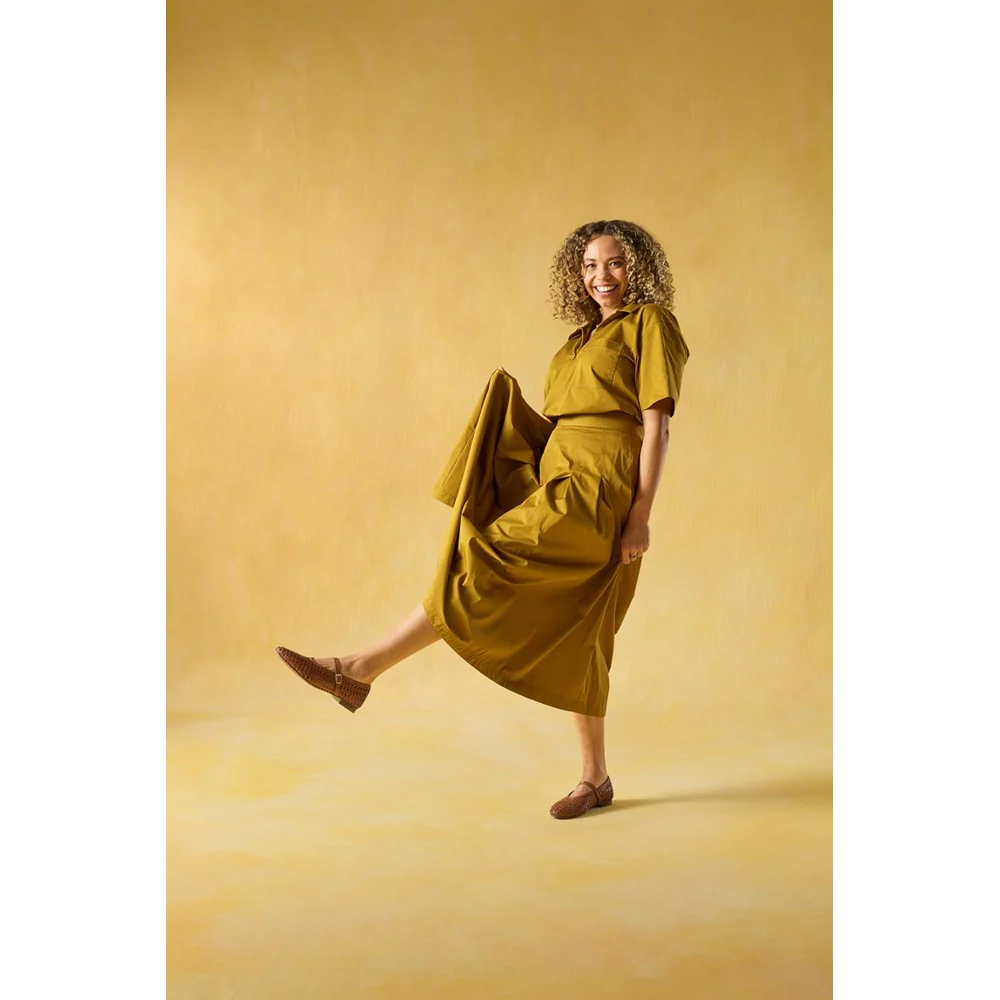 Tan Delaney Woven Mary Jane Shoes - Image 2