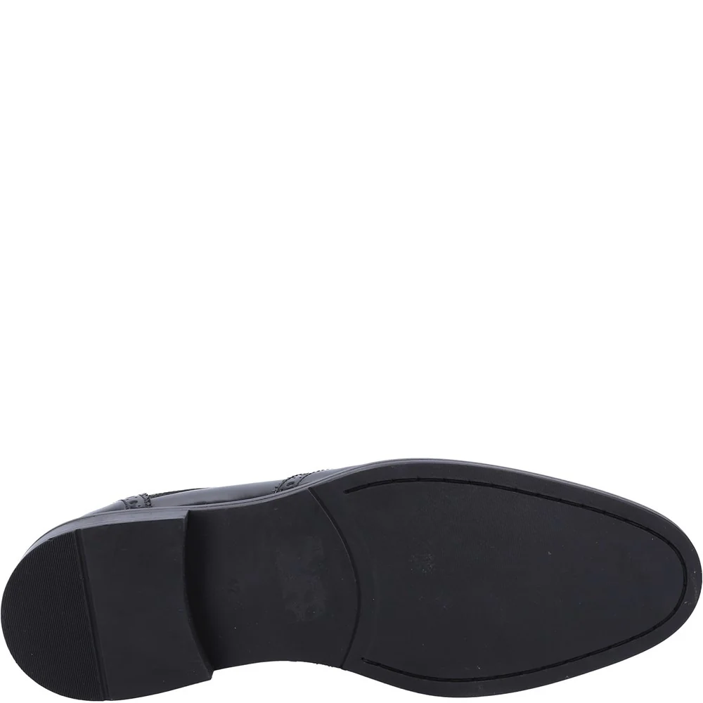 Black Dustin Brogue Patent Shoes - Image 3