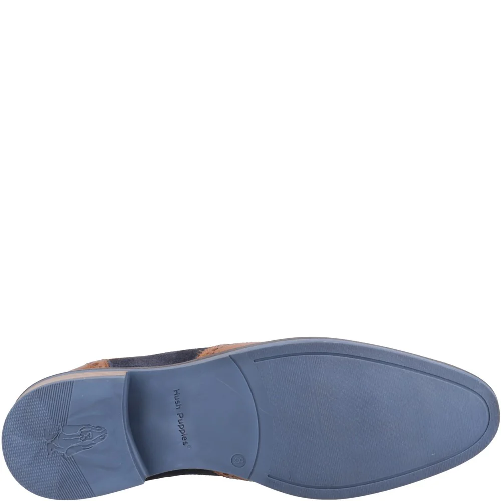 Tan/Navy Dustin Mix Brogue Shoes - Image 3