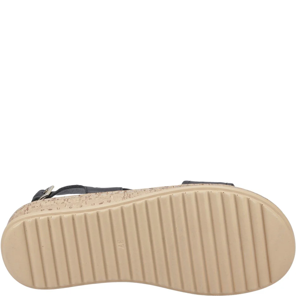 Black Ebony Wide Fit Sandals - Image 3