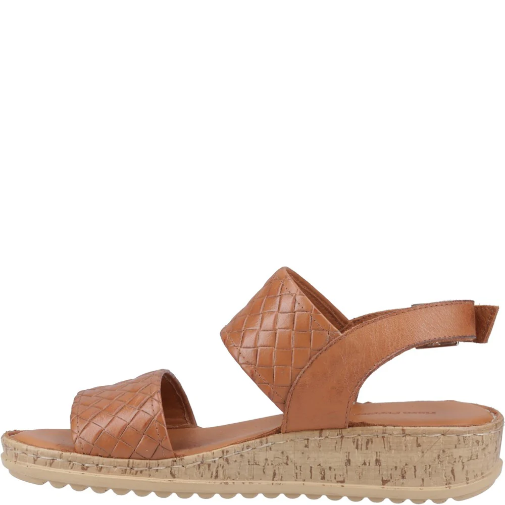 Tan Ebony Wide Fit Sandals - Image 4
