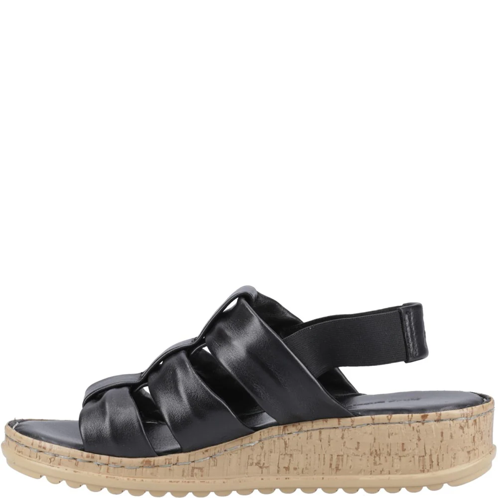 Black Eden Wide Fit Sandals - Image 4