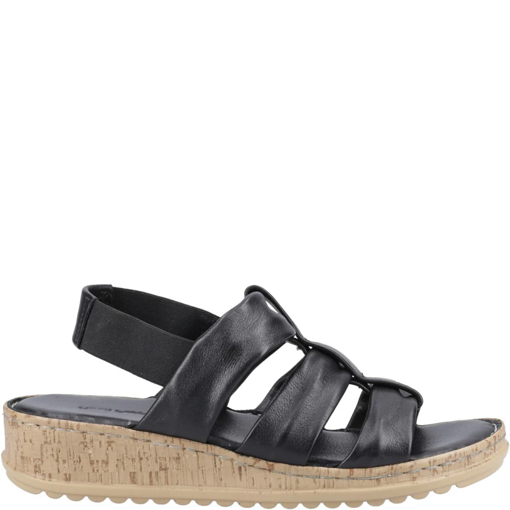 Black Eden Wide Fit Sandals - Image 5