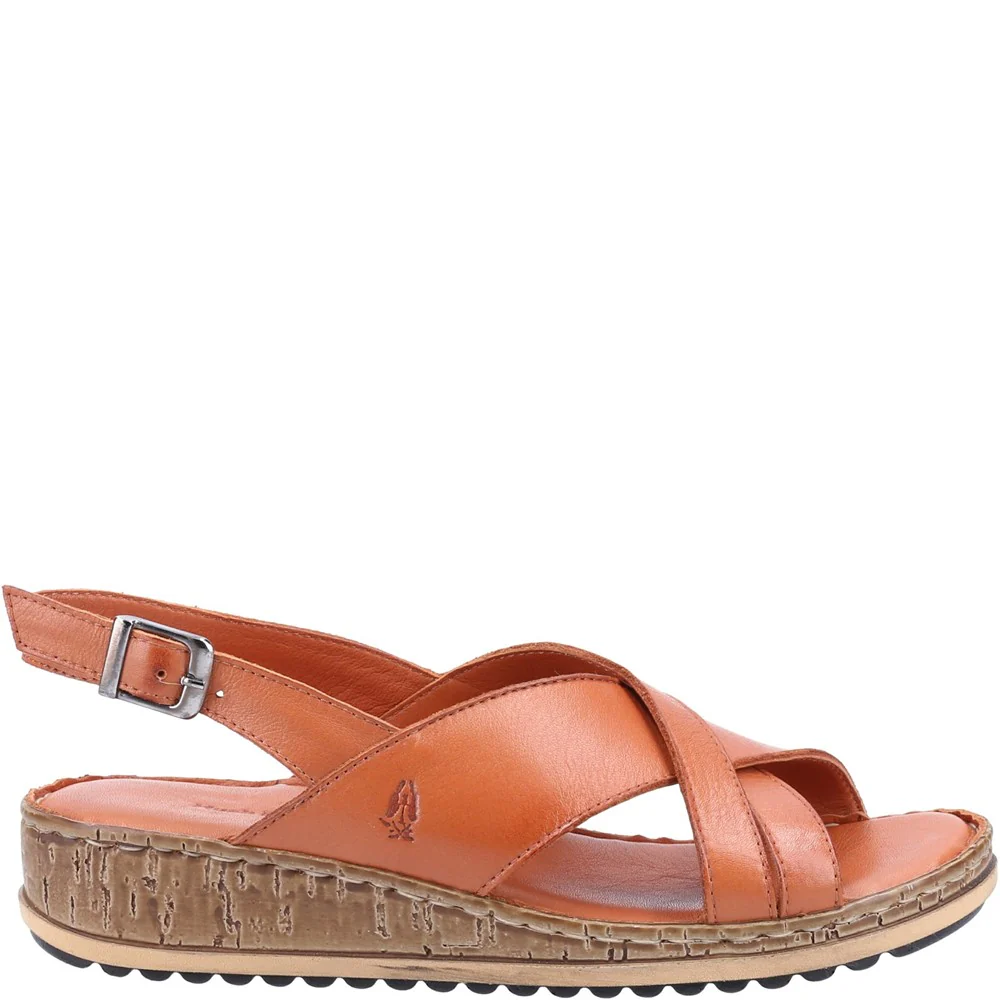 Tan Elena Crossover Wedges - Image 4
