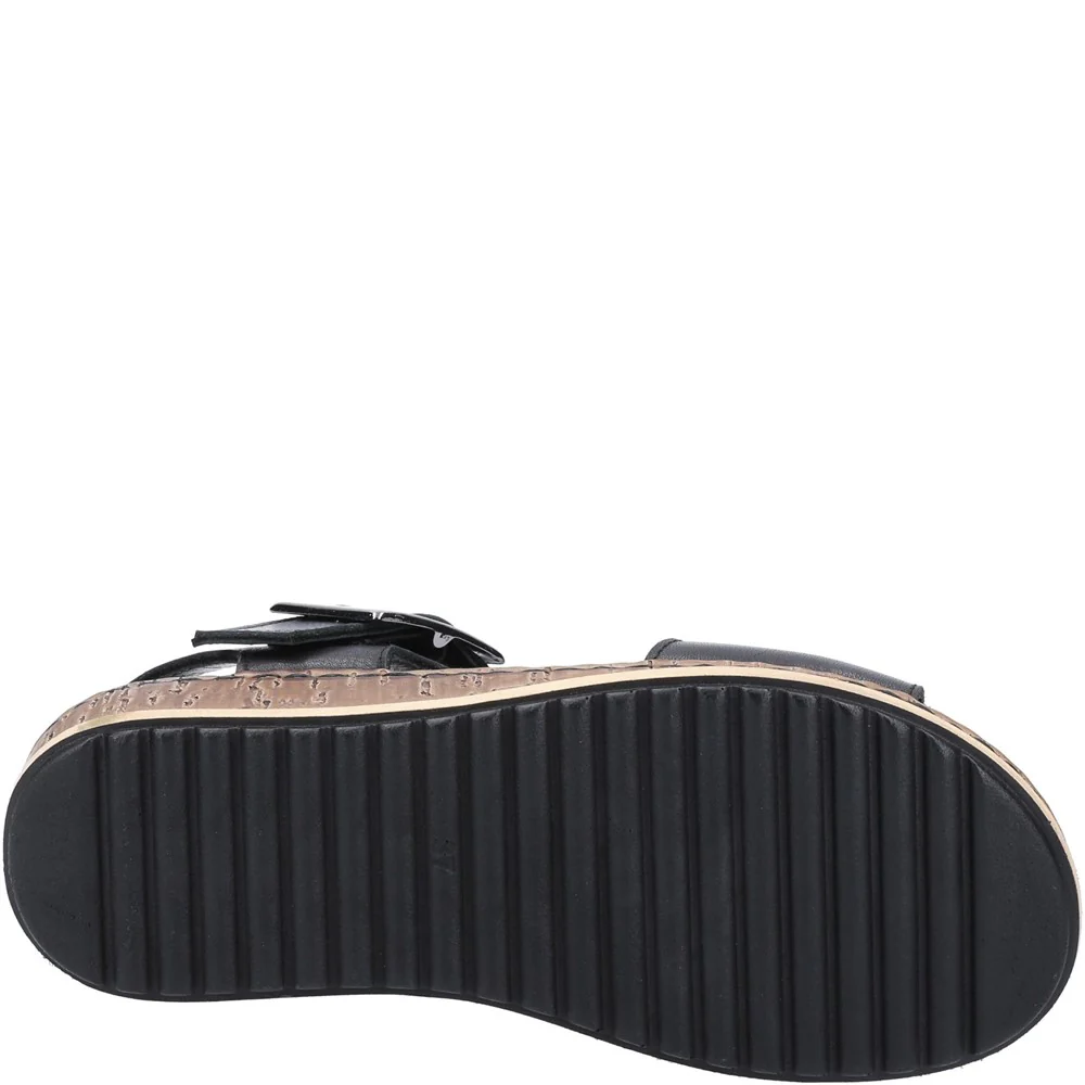 Black Ellie Wide Fit Sandals - Image 3