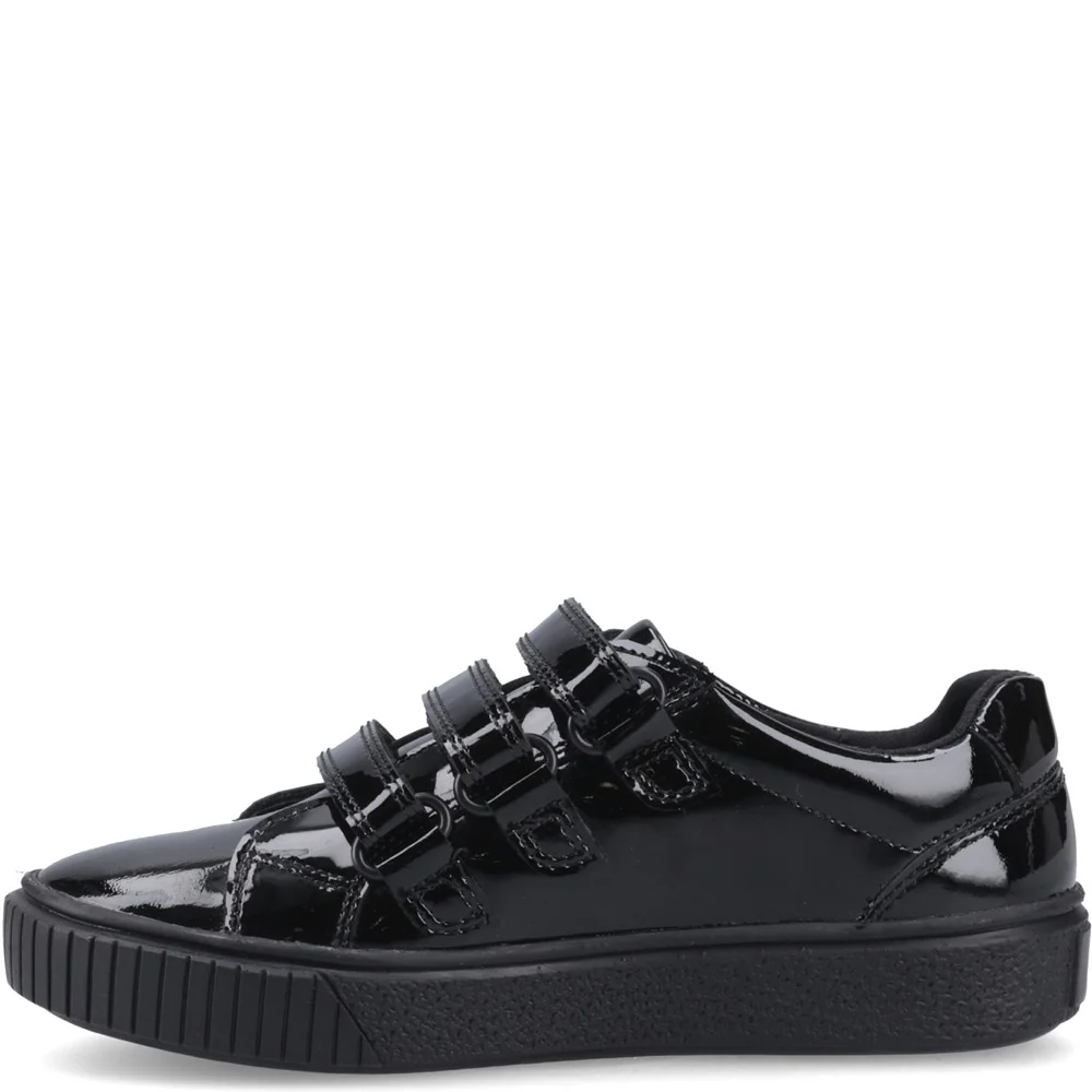 Black  Elsie Junior School Shoes - Image 4