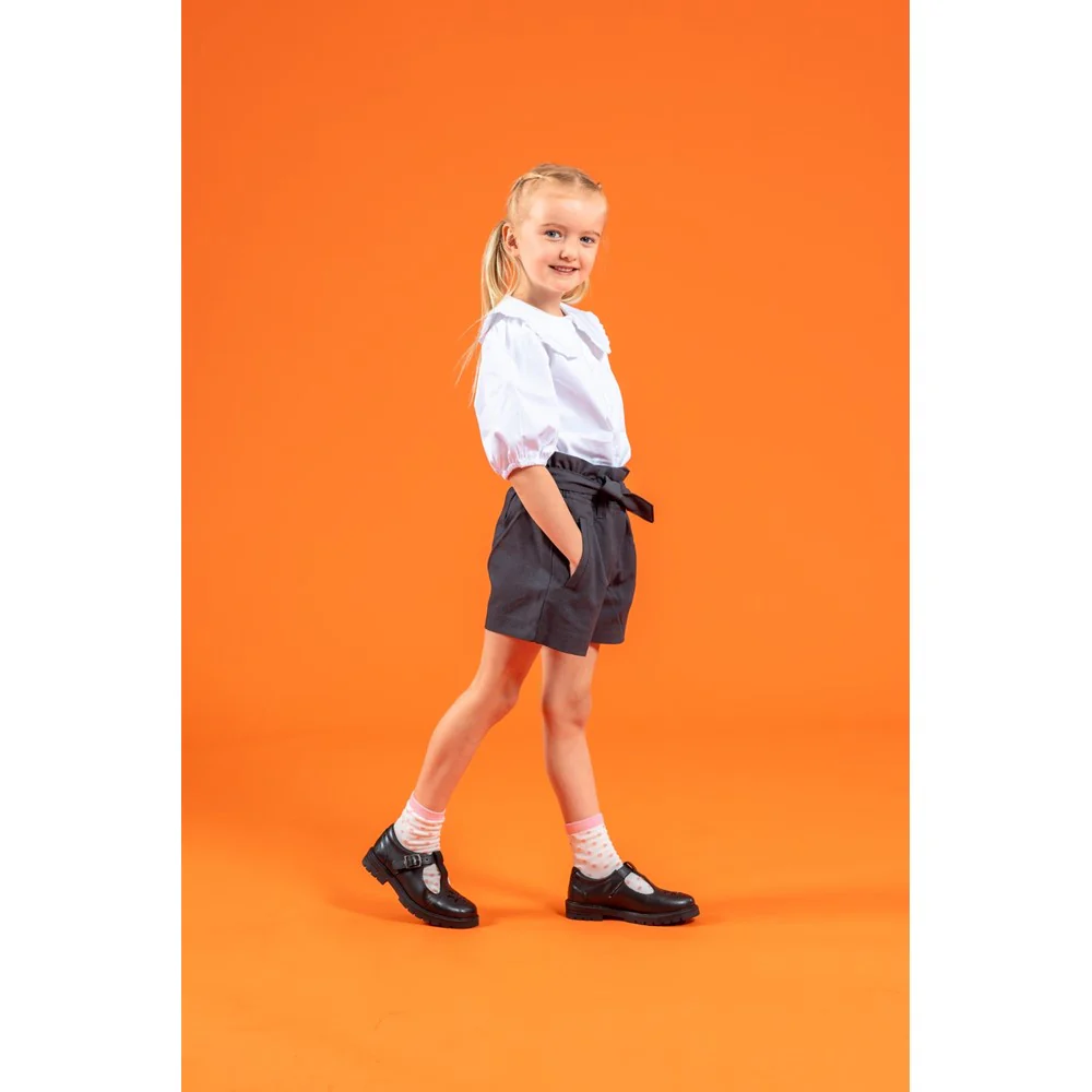 Black Fiona Junior School Shoes - Image 2