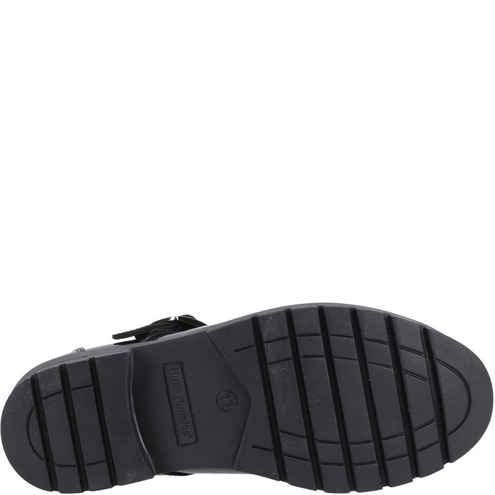Black Fiona Patent Junior School Shoes - Image 3