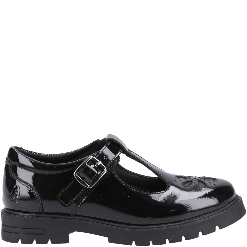 Black Fiona Patent Junior School Shoes - Image 5
