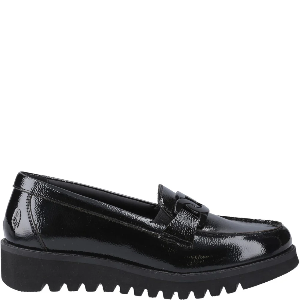 Black Francis Patent Senior School Shoes - Image 5