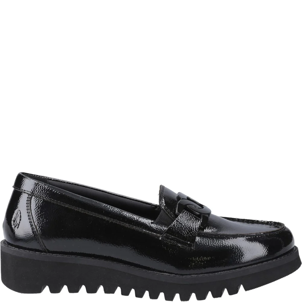 Black XL Francis Patent Senior School Shoes - Image 5