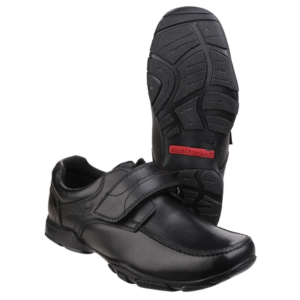 Black Freddy Single Fit Senior School Shoes - Image 3
