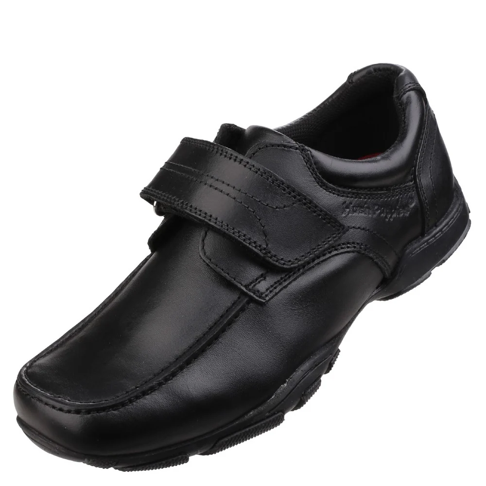 Black Freddy Single Fit Senior School Shoes - Image 7