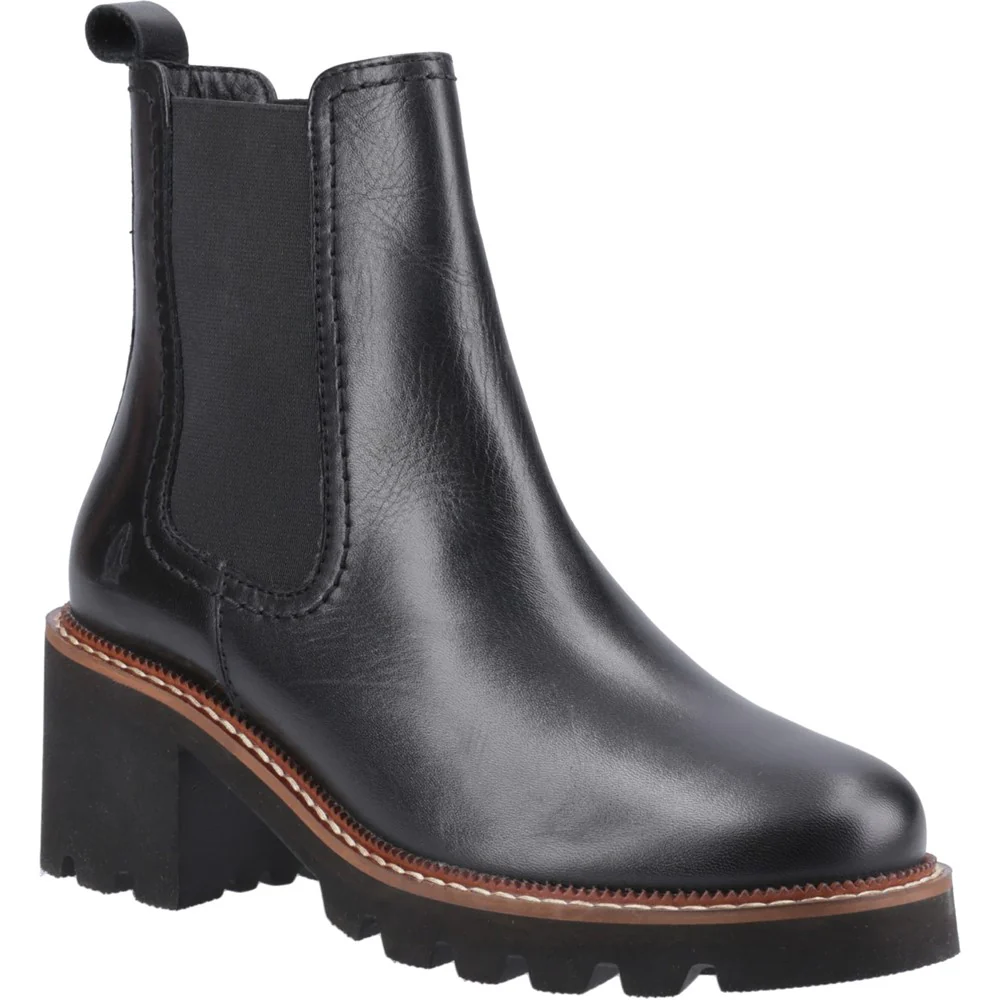 Black Leather Gaia Chelsea Boots