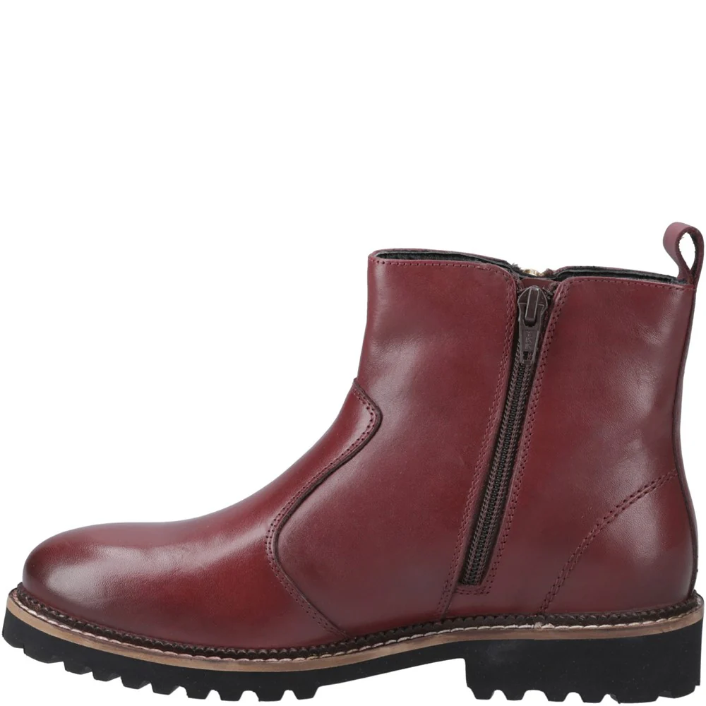 Burgundy Grace Zip Boots - Image 4