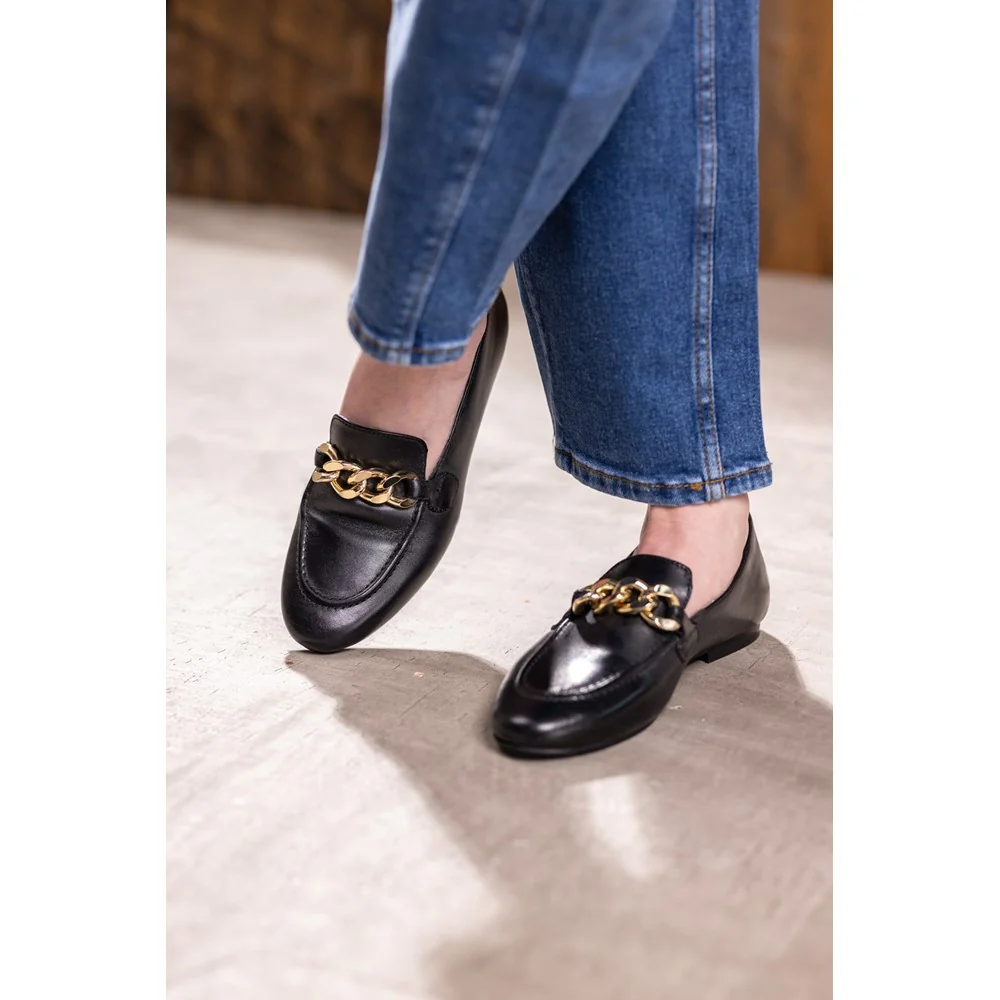 Black Harper Chain Loafers - Image 5