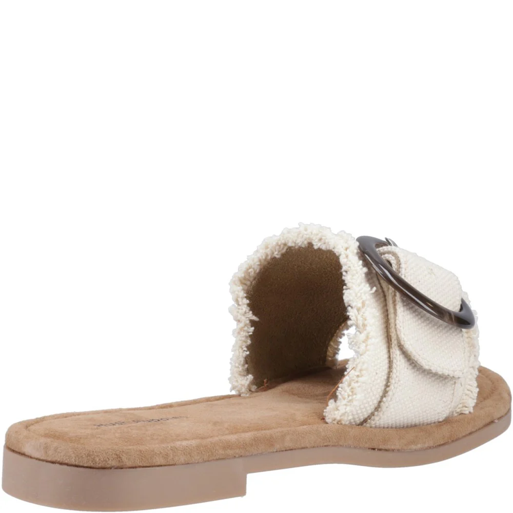 Cream Hayley Buckle Slides - Image 2
