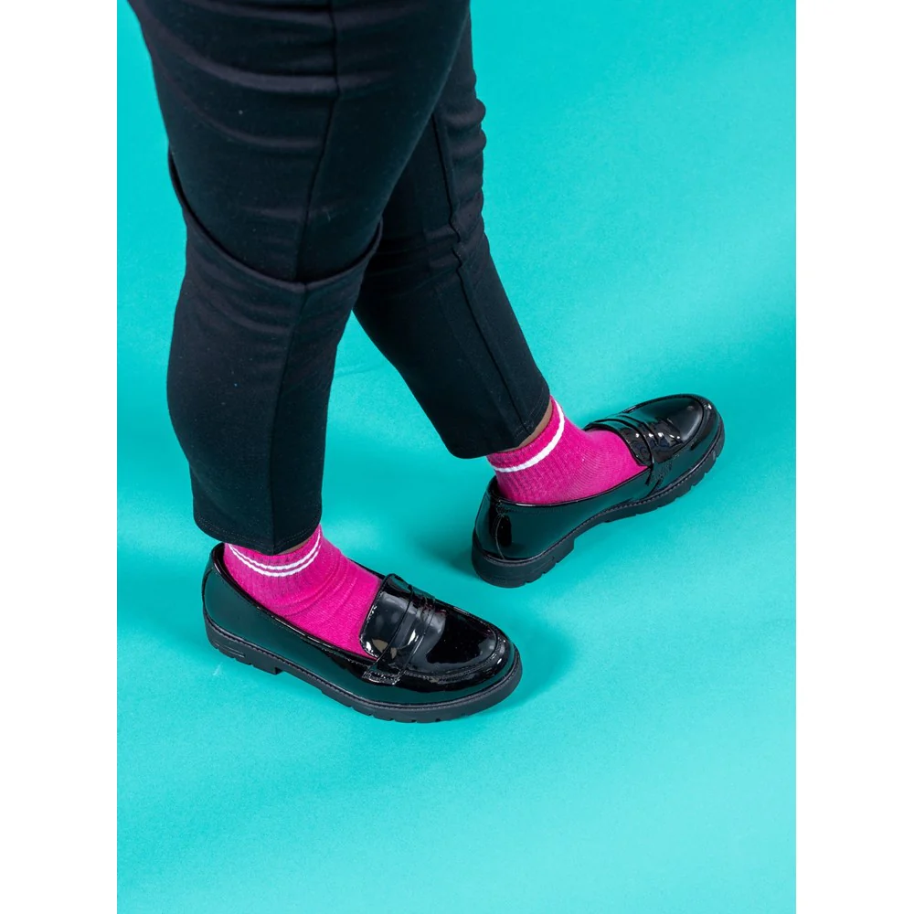 Black Hazel Patent Senior School Shoes - Image 5