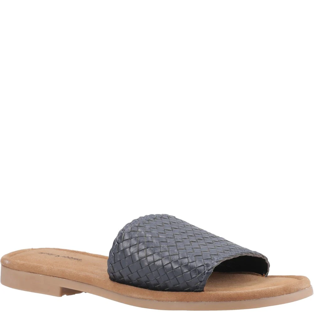 Navy Hetty Wide Fit Slides