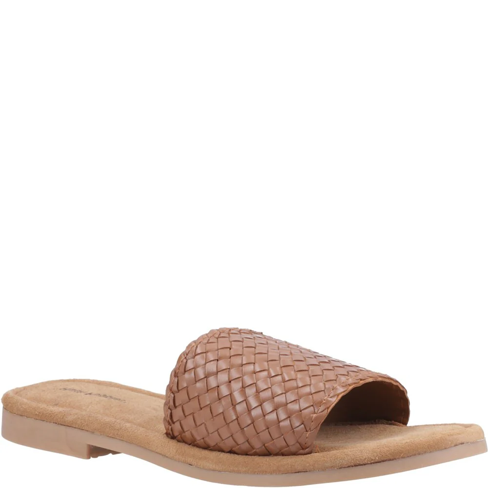 Tan Hetty Wide Fit Slides
