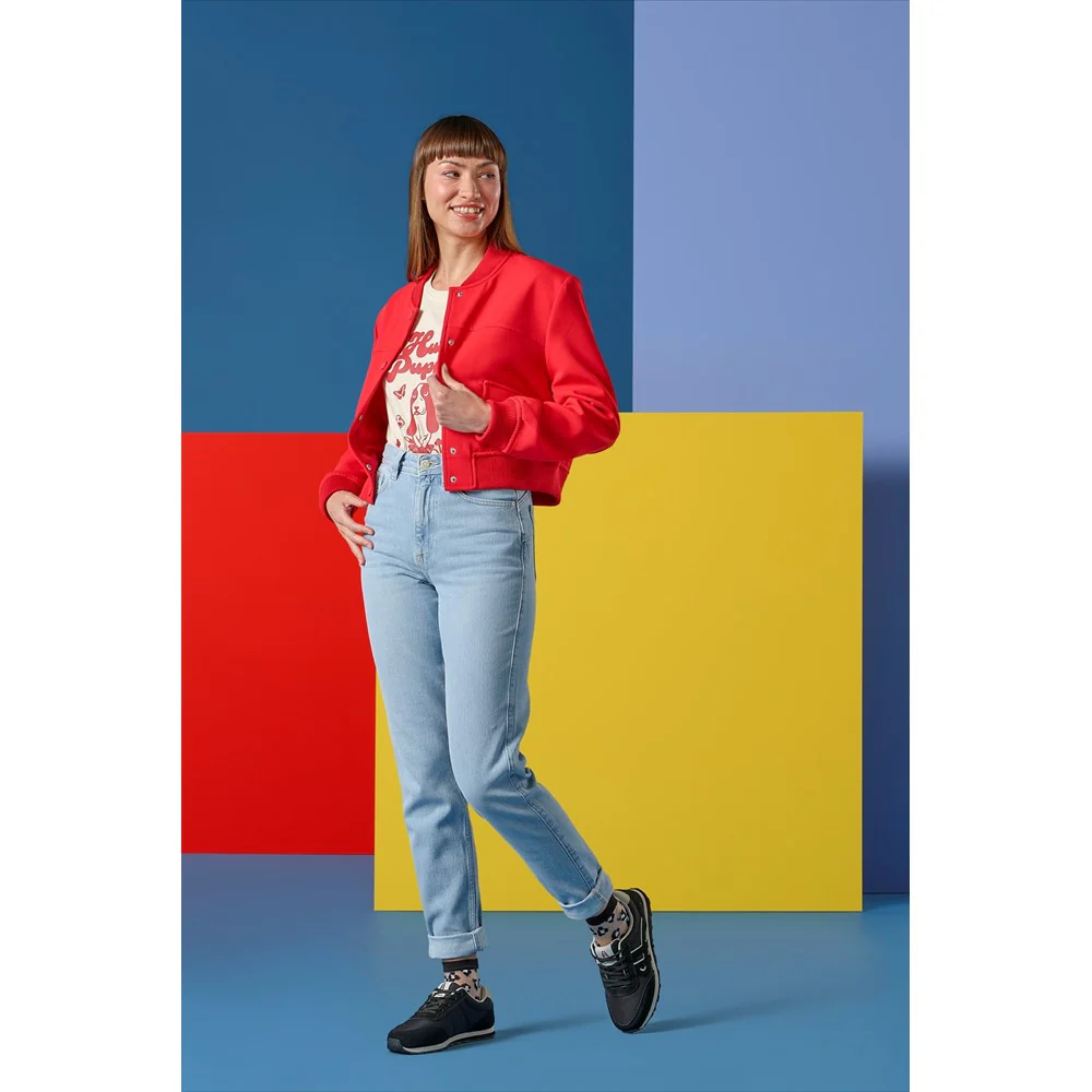 White /Red Basset Ladies T-Shirt - Image 4