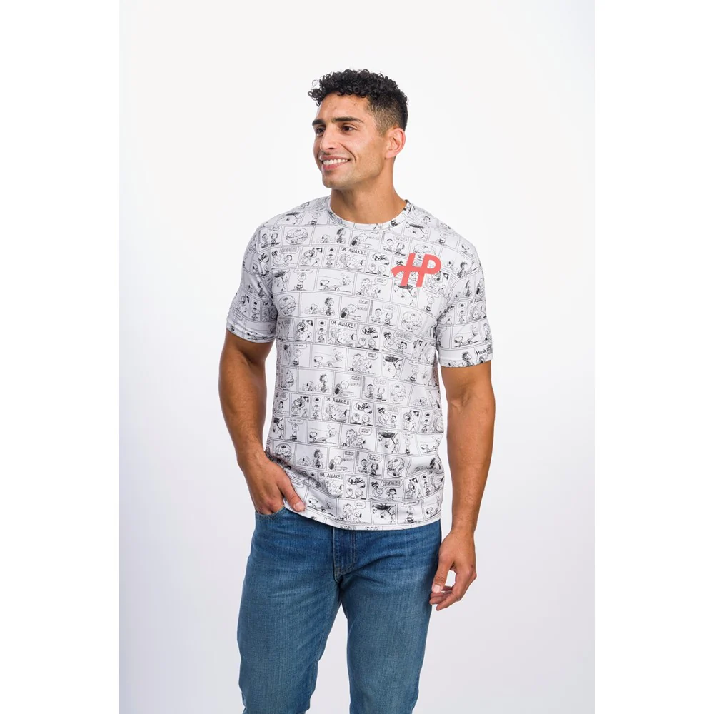 Black/White Snoopy Mens T-Shirt