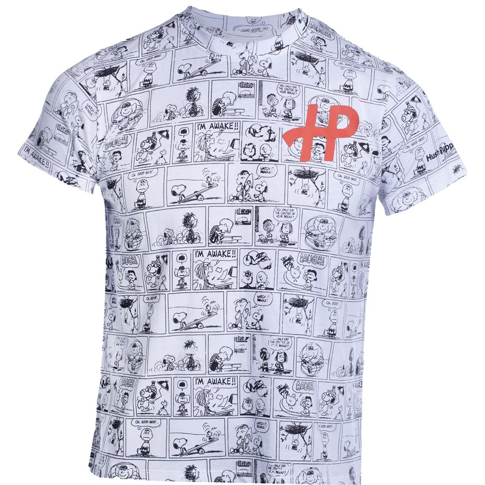 Black/White Snoopy Mens T-Shirt - Image 3