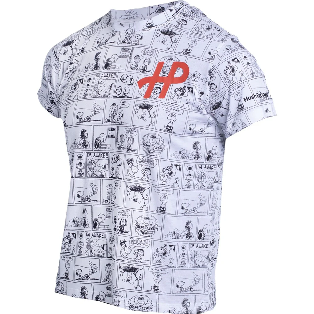 Black/White Snoopy Mens T-Shirt - Image 5