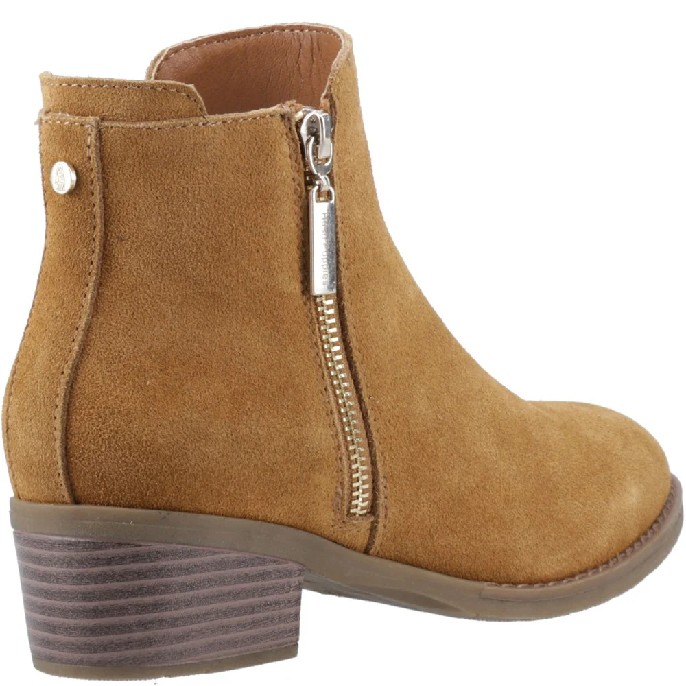 Tan Ingrid Zip Boots - Image 2