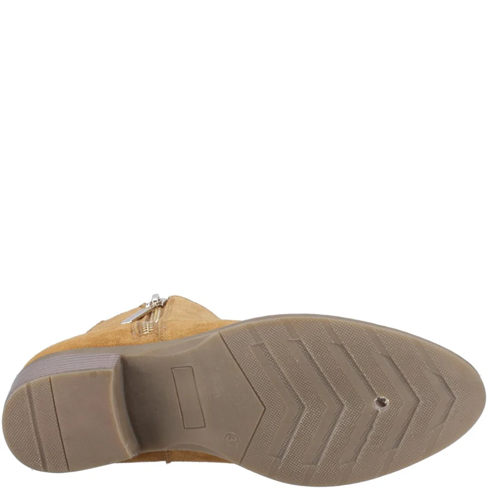 Tan Ingrid Zip Boots - Image 3