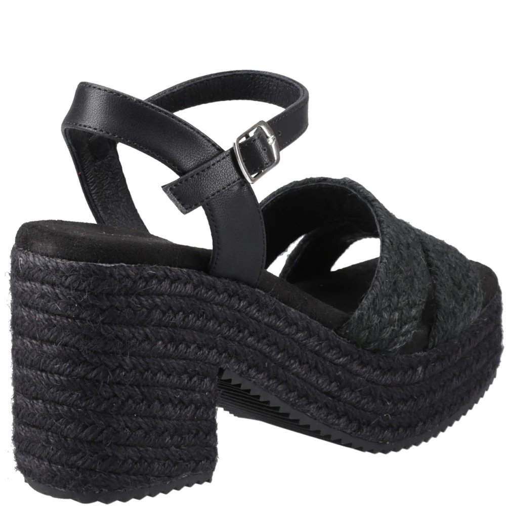 Black Jamelia Espadrille Heel Sandals - Image 2