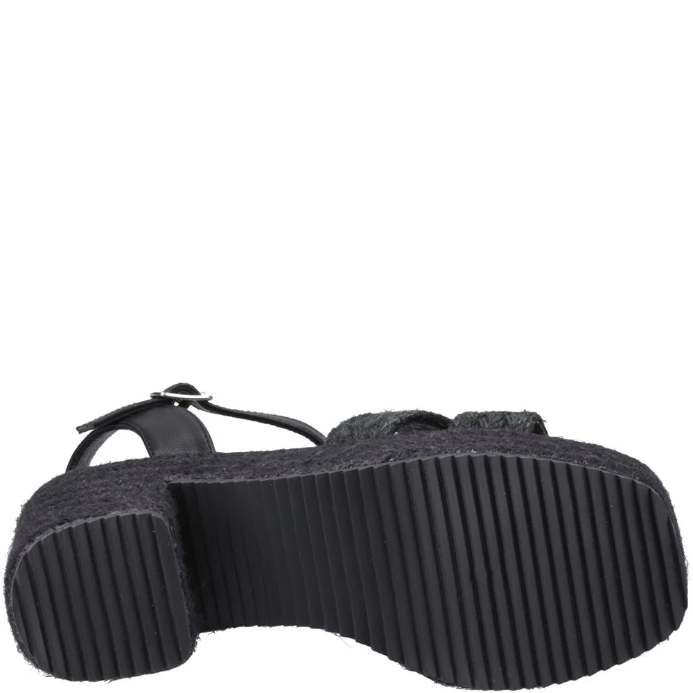 Black Jamelia Espadrille Heel Sandals - Image 3