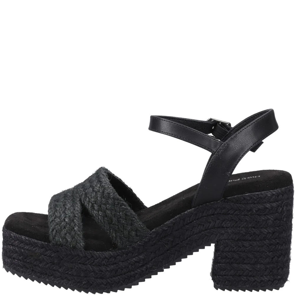 Black Jamelia Espadrille Heel Sandals - Image 4