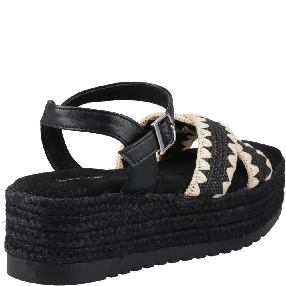 Black Jemma Espadrille Sandals - Image 2