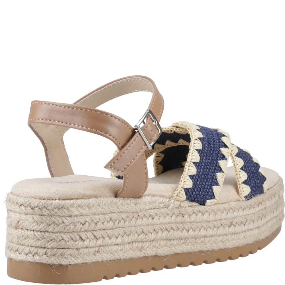 Navy Jemma Espadrille Sandals - Image 2