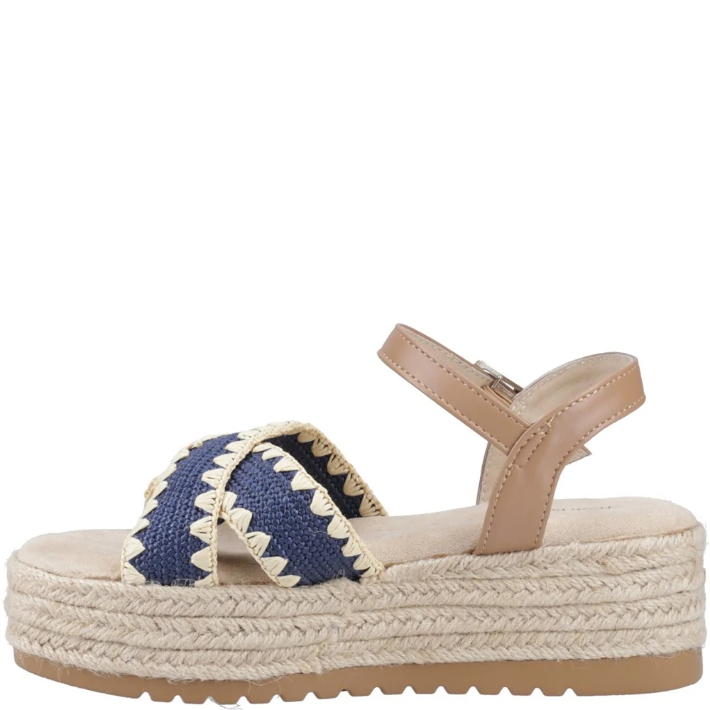 Navy Jemma Espadrille Sandals - Image 4