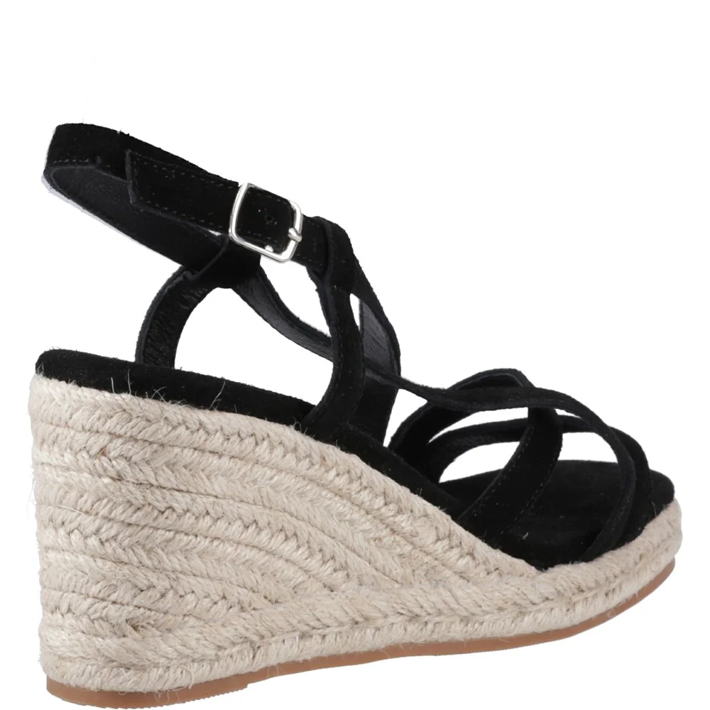 Black Jenny Espadrille Wedge Sandals - Image 2