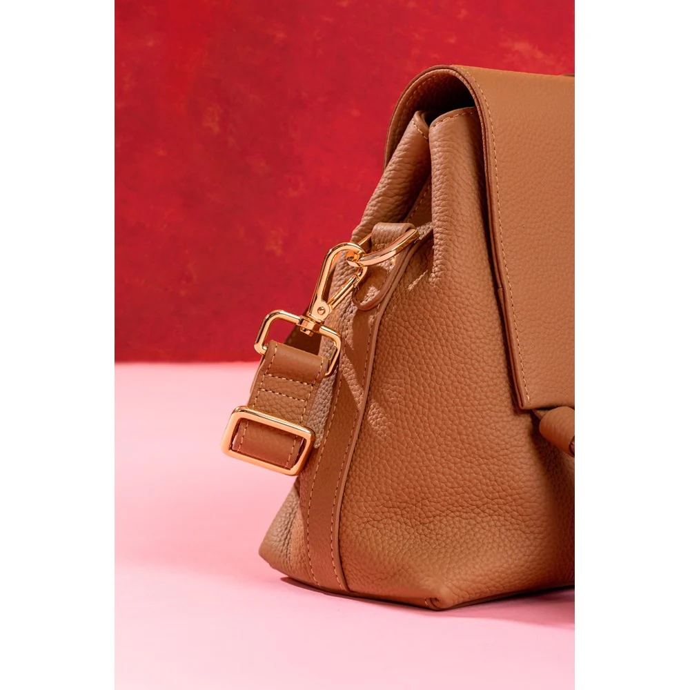 Tan Jessie Leather Handbag - Image 3