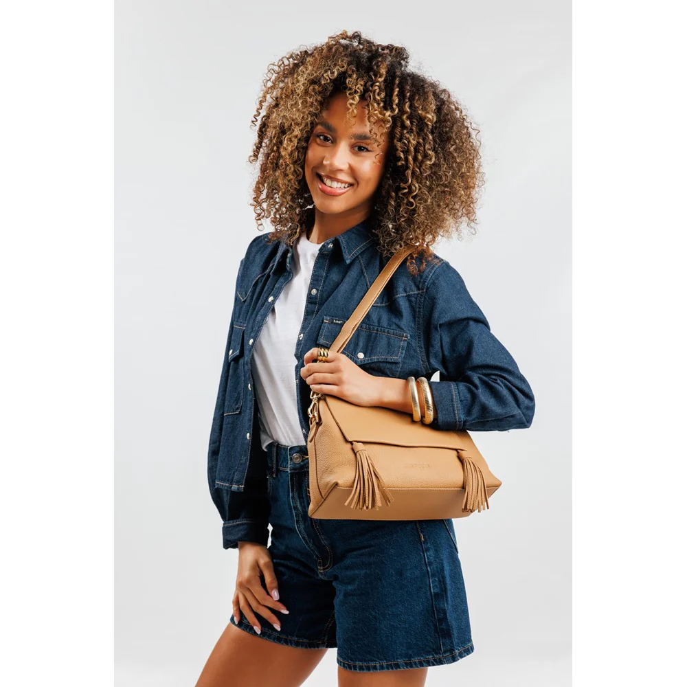 Tan Jessie Leather Handbag - Image 7