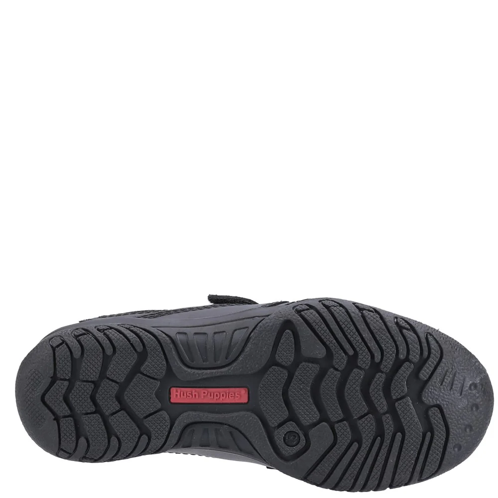 Black Jezza Touch Fastening Junior School Shoes - Image 3