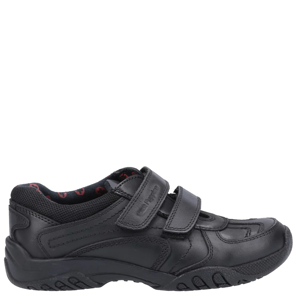 Black Jezza Touch Fastening Junior School Shoes - Image 4