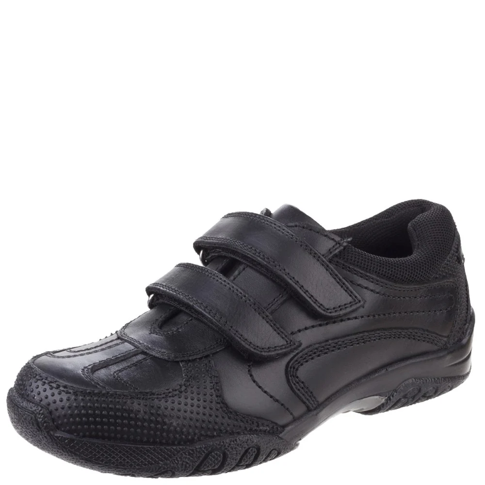 Black Jezza Senior School Shoes - Image 10