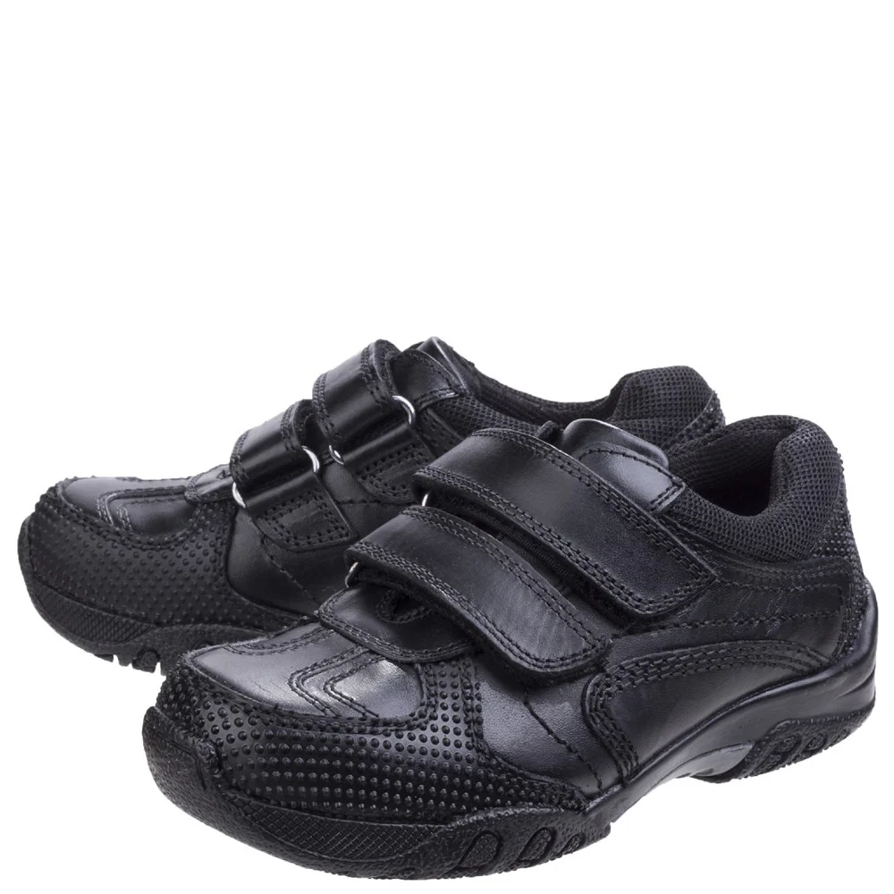 Black Jezza Senior School Shoes - Image 6