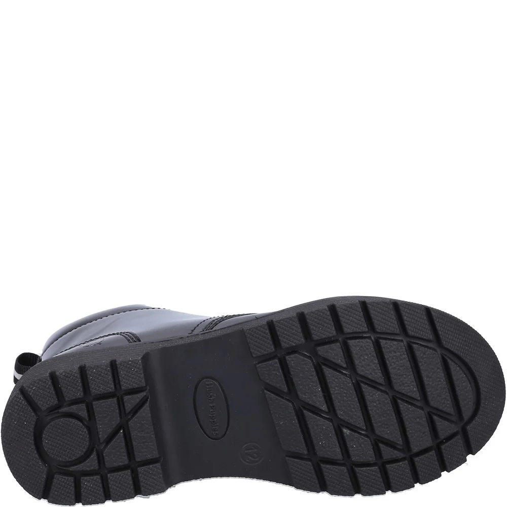 Black Jolie Patent Junior School Boots - Image 3