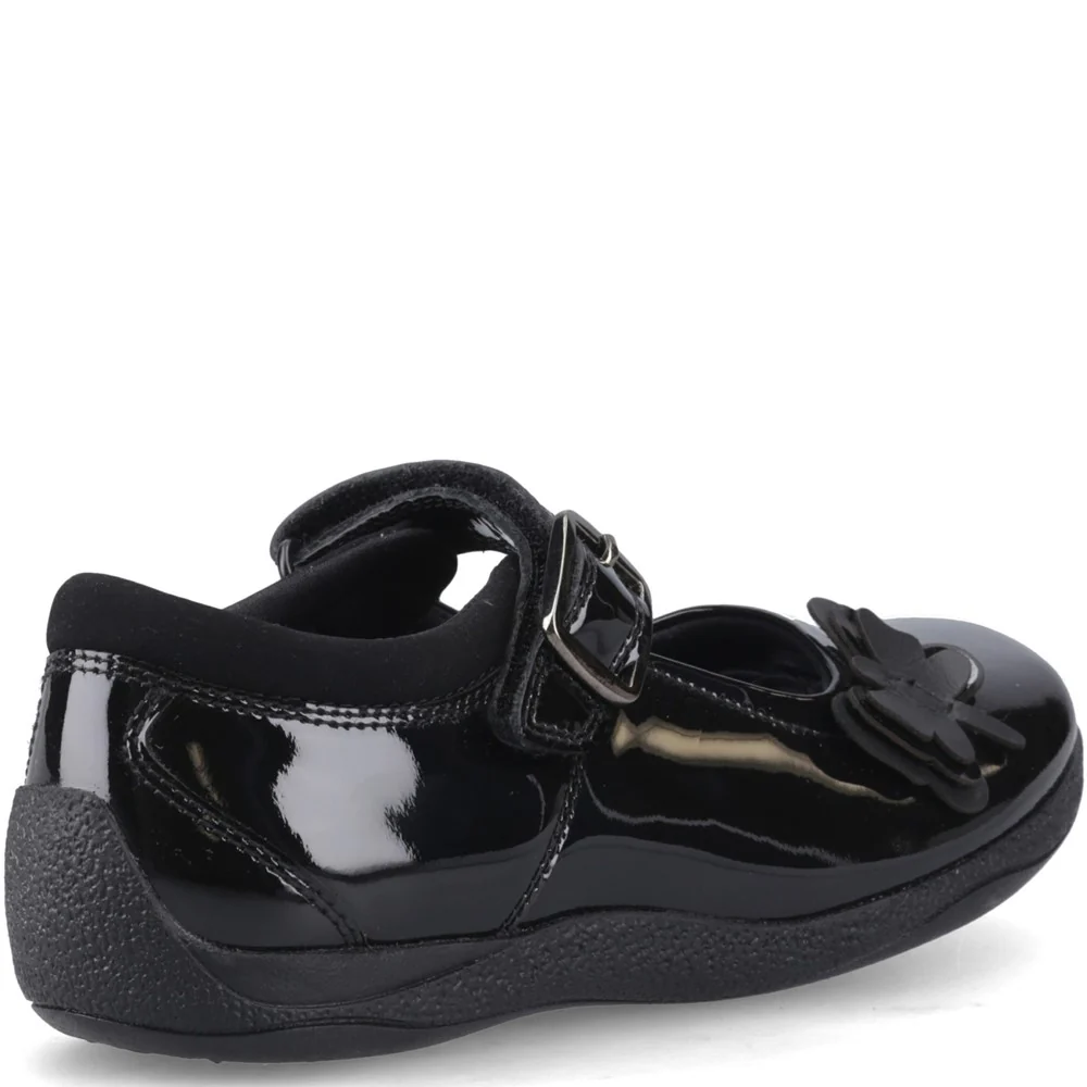 Black Julie Patent Junior School Shoes - Image 2
