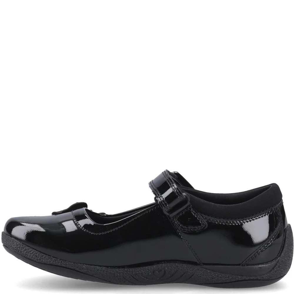Black Julie Patent Junior School Shoes - Image 4