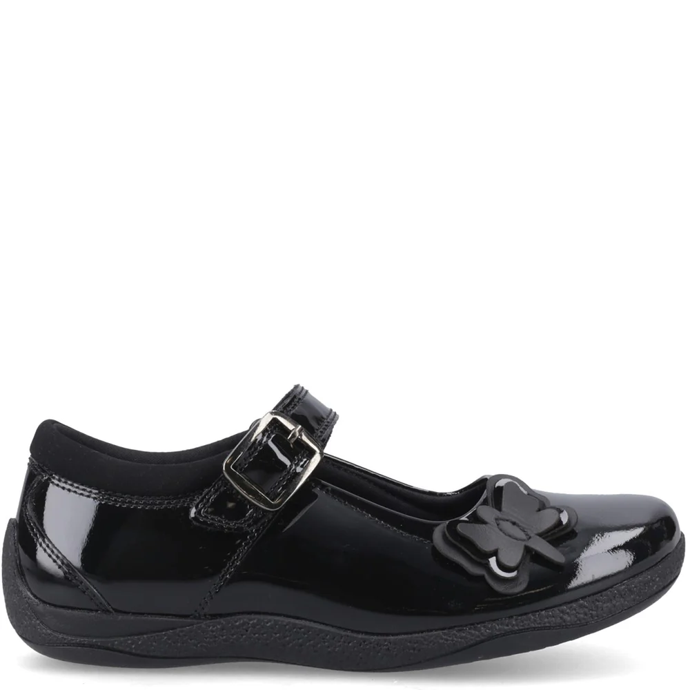 Black Julie Patent Junior School Shoes - Image 5
