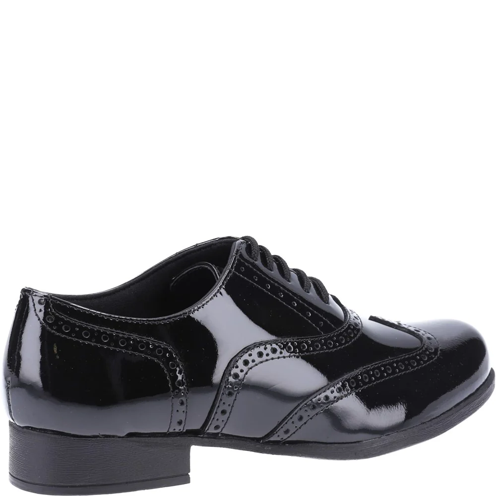 Black Kada Patent Junior School Shoes - Image 2