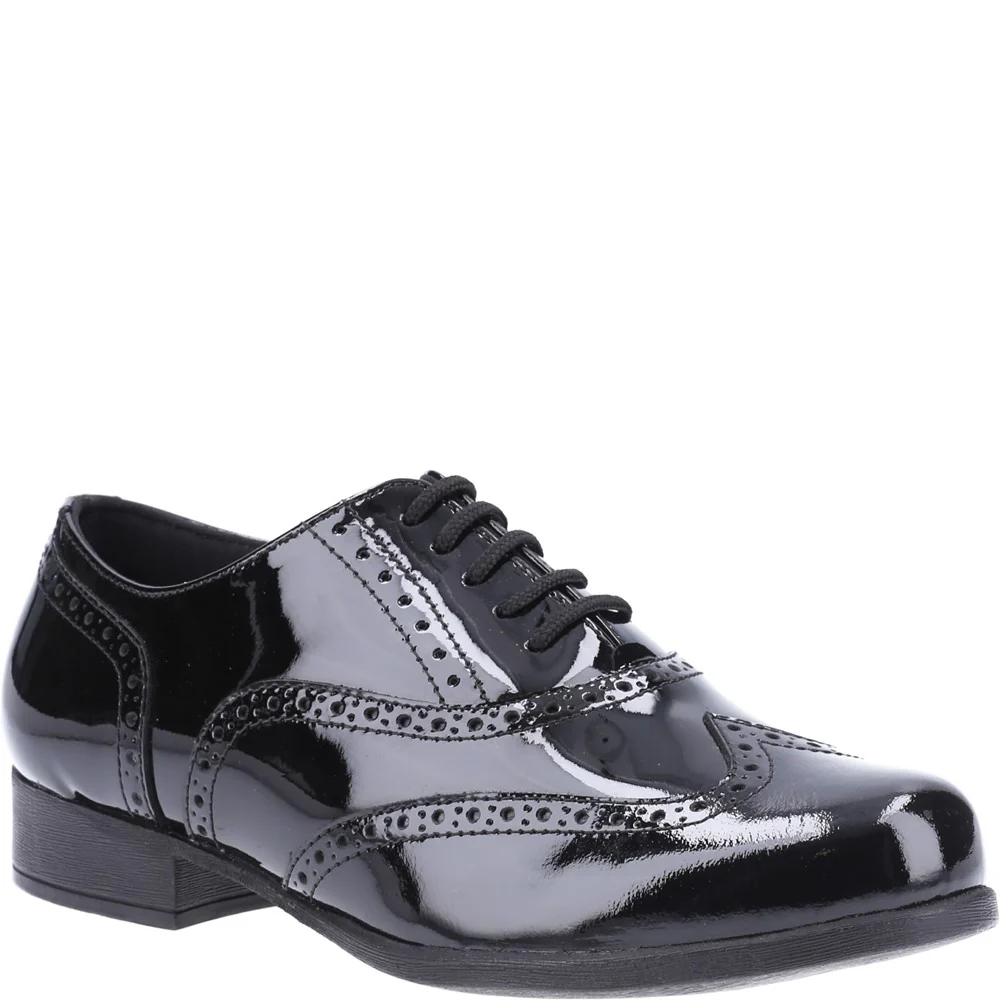 Black Kada Patent Senior School Shoes